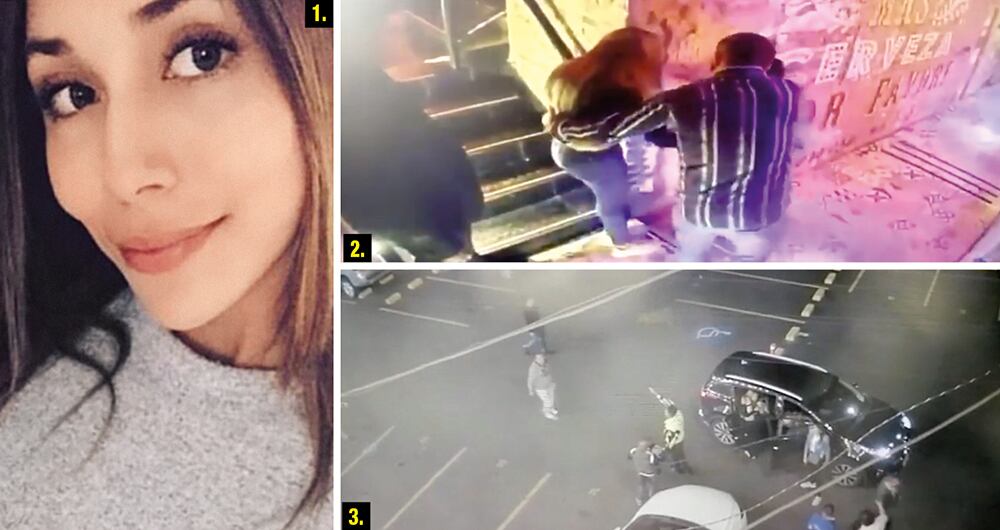 1. Ana María Castro, la víctima. 2. Video del bar, de donde sale en compañía de los ahora capturados. 3. Video del parqueadero. Todos los implicados se suben, junto con Ana María, a la camioneta.