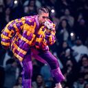 LOS ANGELES, CALIFORNIA - FEBRUARY 24: Bad Bunny performs at Crypto.com Arena on February 24, 2022 in Los Angeles, California. (Photo by Timothy Norris/Getty Images)