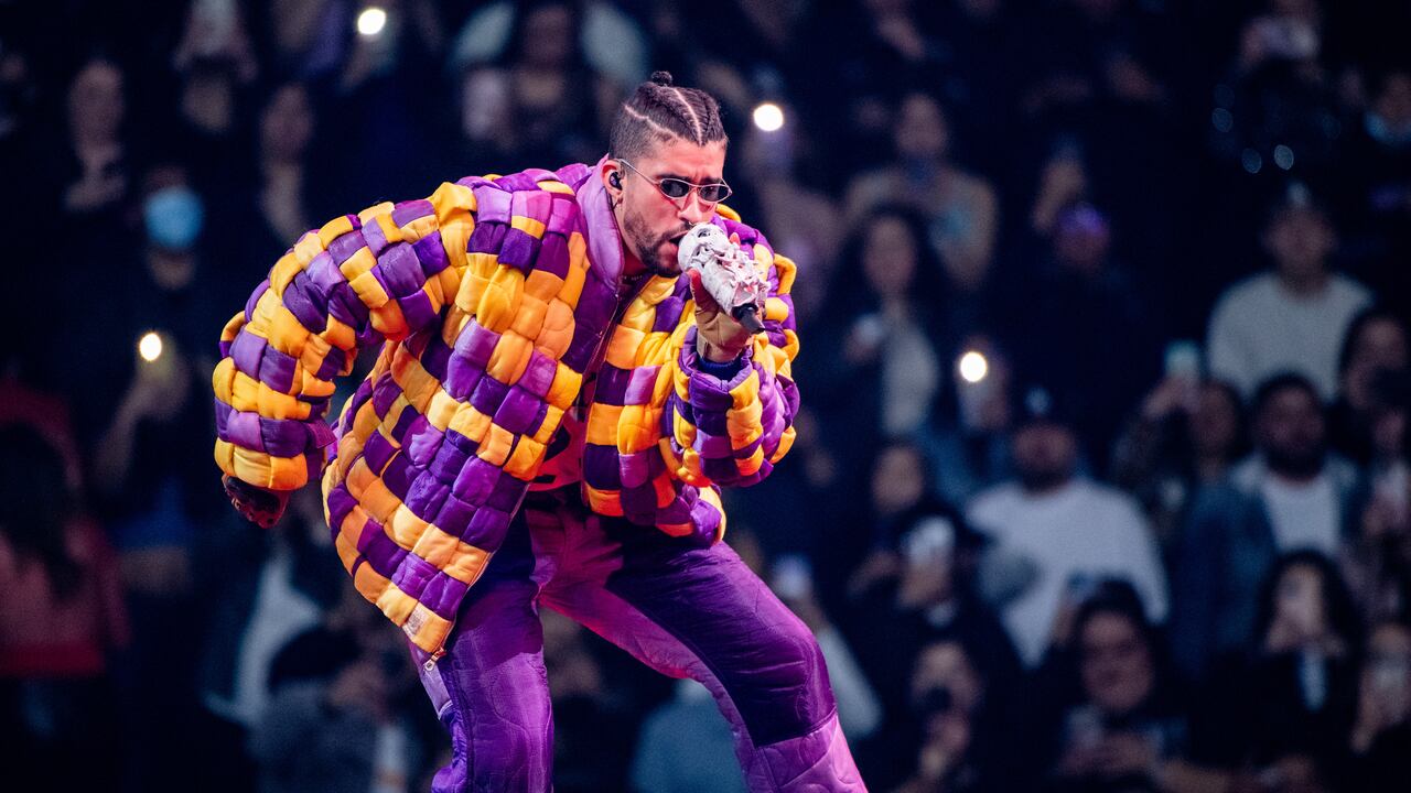 Bad Bunny dio una entrevista al popular creador de contenido español Ibai Llanos. (Photo by Timothy Norris/Getty Images)