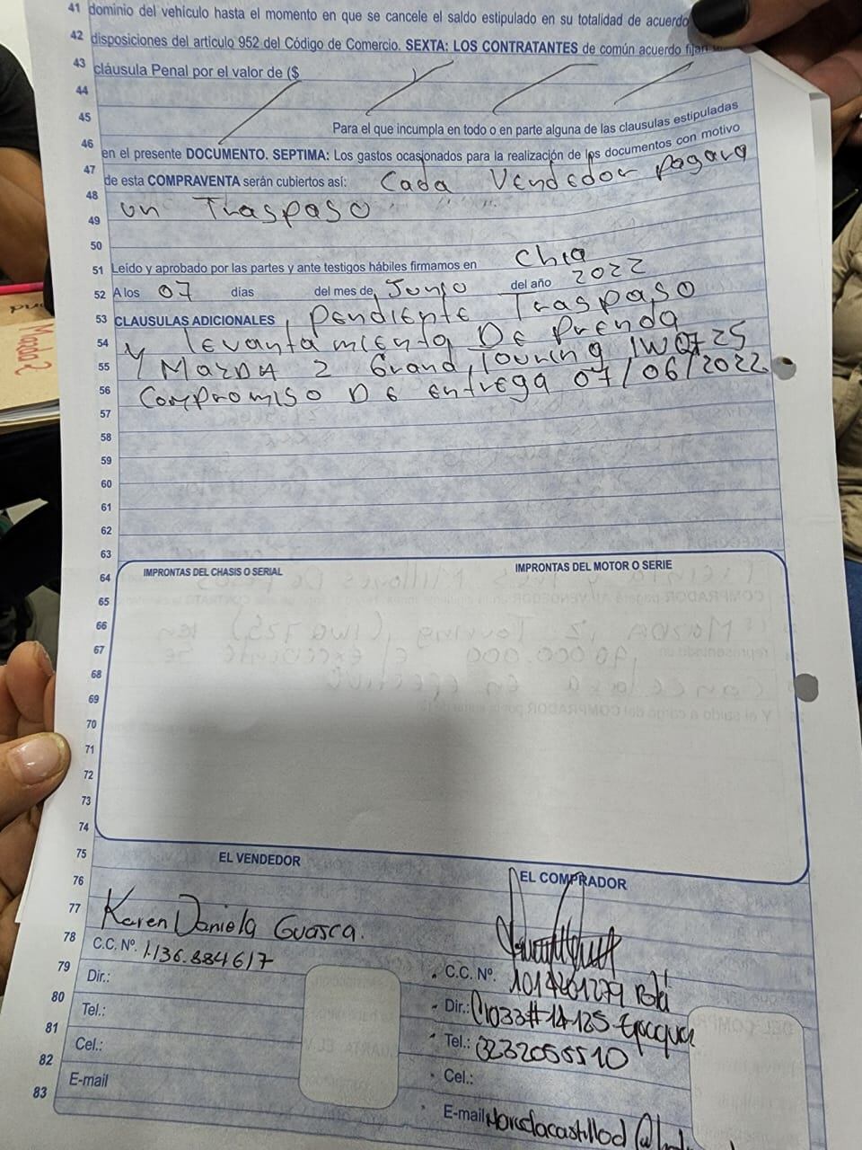 La venta del vehículo de Adriana Pinzón es uno de los grandes misterios en la investigación por su desaparición.