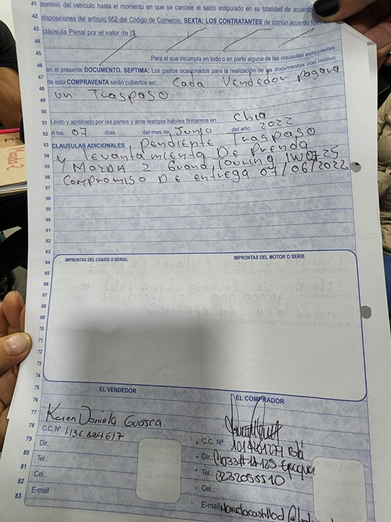 La venta del vehículo de Adriana Pinzón es uno de los grandes misterios en la investigación por su desaparición.