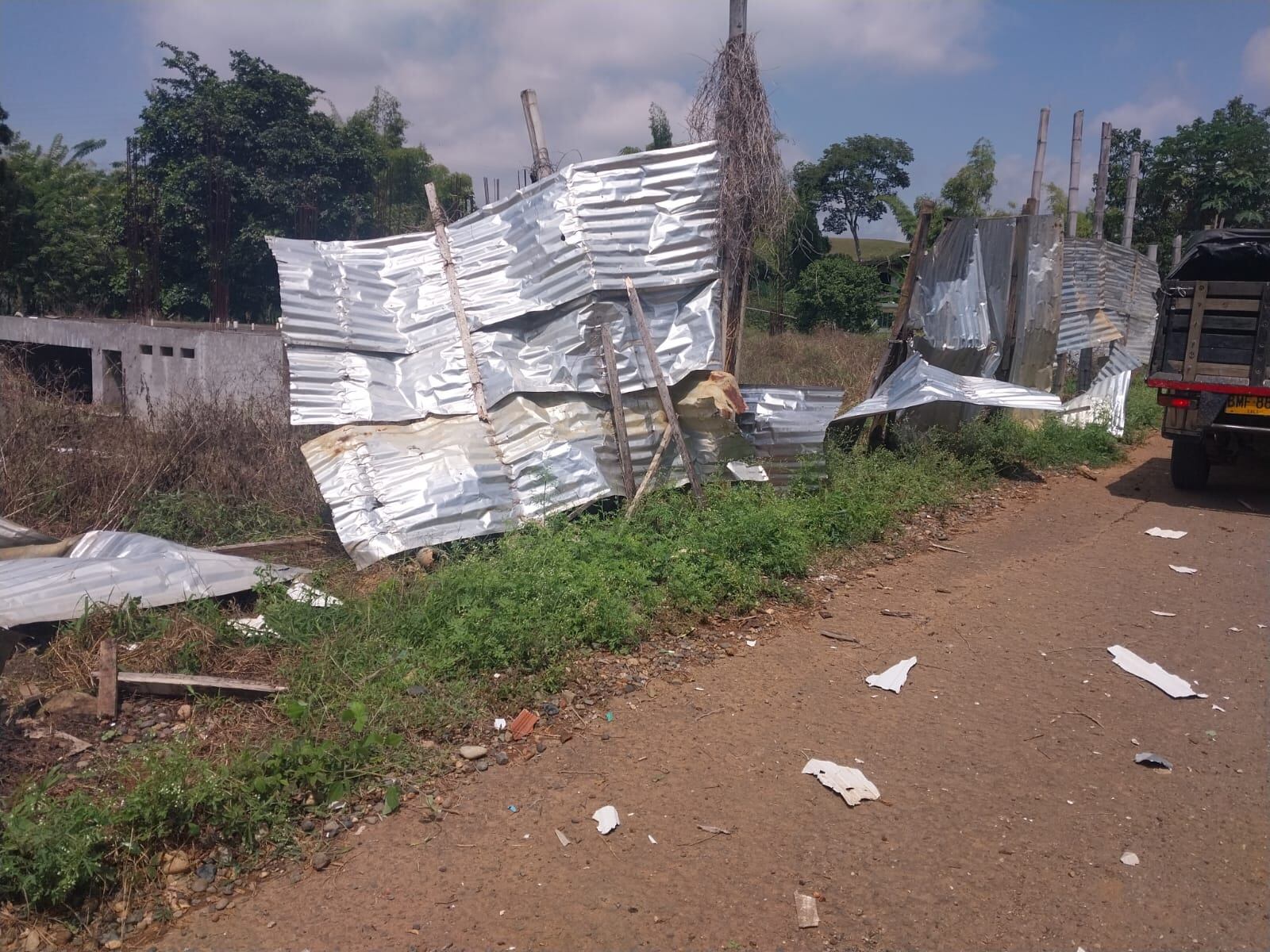 Ataque a la fuerza pública en Robles, Jamundí, jueves 9 de octubre de 2025.