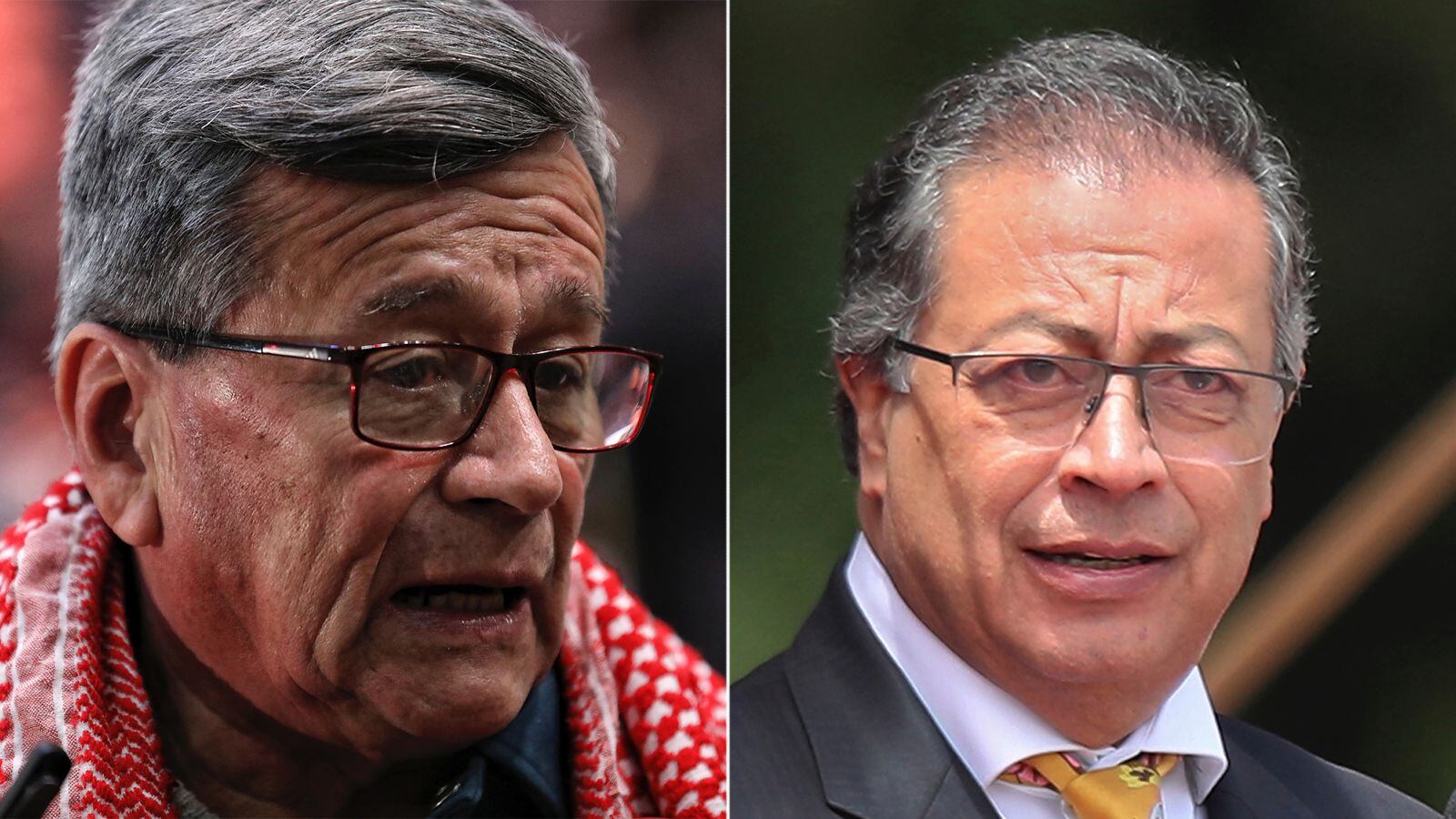 Pablo Beltrán y Gustavo Petro.