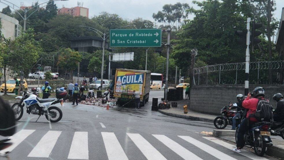 Cerveza derramada en Medellín