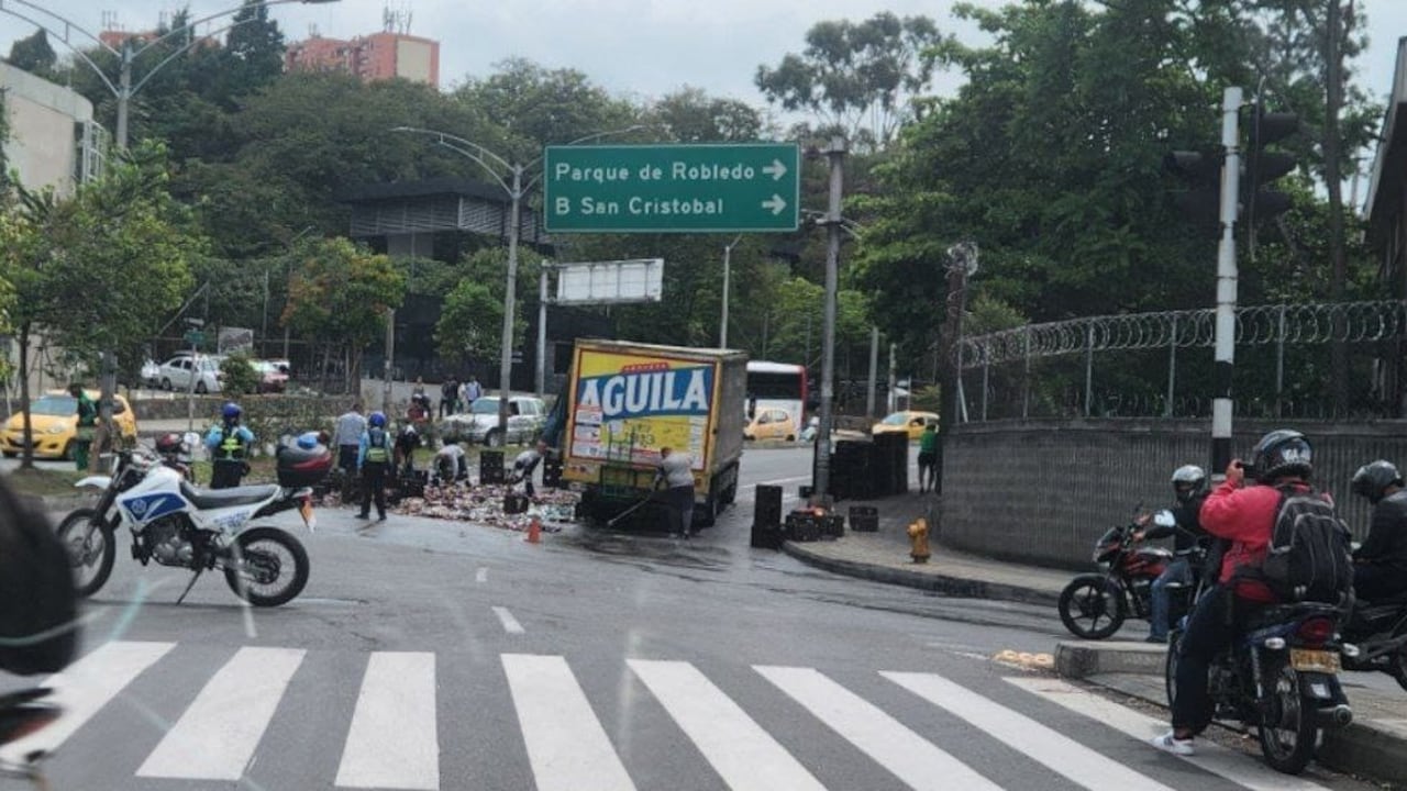 Cerveza derramada en Medellín