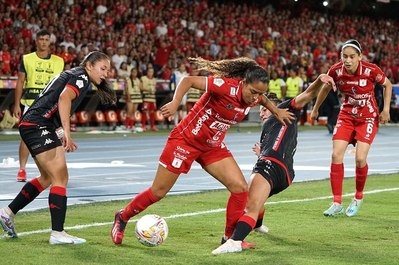 América vs. Santa Fe, final de la Liga Femenina 2023.