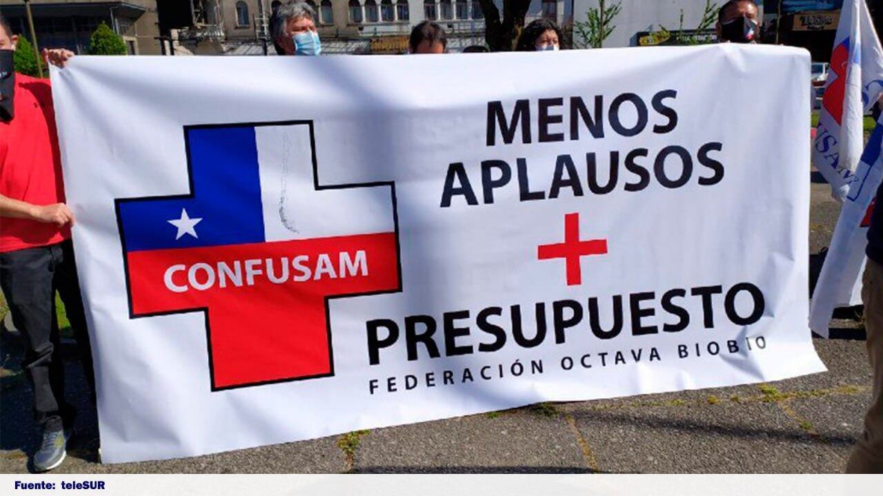 Sector salud denuncia en las calles el incumplimiento de los compromisos pactados con el presidente Boric.