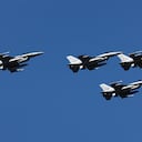 Cazas F-16. Imagen de referencia.