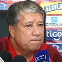 Bolillo Gómez en rueda de prensa sobre los actos de indisciplina.