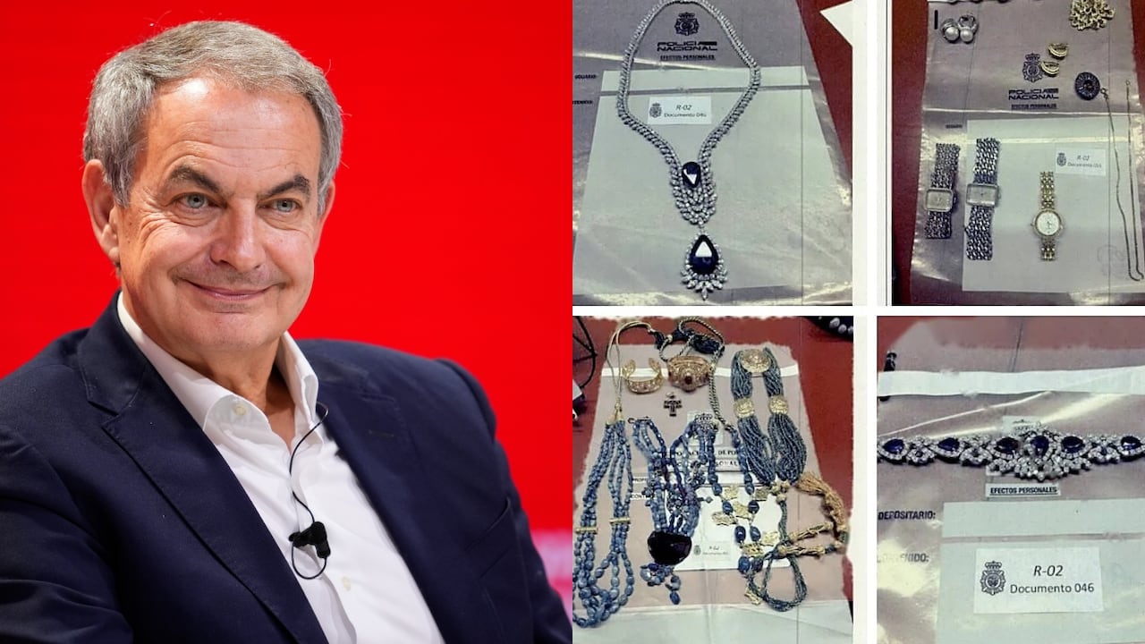José Luis Rodríguez Zapatero y la colección de joyas y relojes de su despacho.
