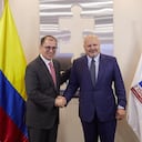 El encuentro entre el fiscal Francisco Barbosa y el fiscal de la Corte Penal Internacional Karim Khan.