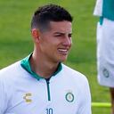 James Rodríguez durante su primer entrenamiento con el Club León