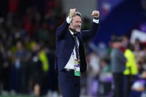 ORLANDO, FLORIDA - 1 DE JULIO: Thomas Christiansen, entrenador en jefe de Panamá, celebra después de ganar durante el partido del Grupo C de la CONMEBOL Copa América 2024 entre Bolivia y Panamá en el estadio Inter&Co el 1 de julio de 2024 en Orlando, Florida. Rich Storry/Getty Images/AFP (Foto de Rich Storry / GETTY IMAGES NORTEAMÉRICA / Getty Images vía AFP)