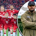 Vincent Kompany (der.) tuvo que hacer un cambio por lesión en Bayern Múnich (izq.).
