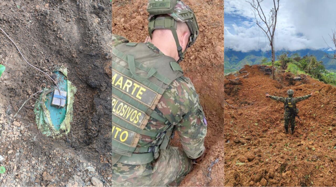 Detonación controlada de explosivos hallados a las disidencias de las Farc en la zona rural del Cauca.