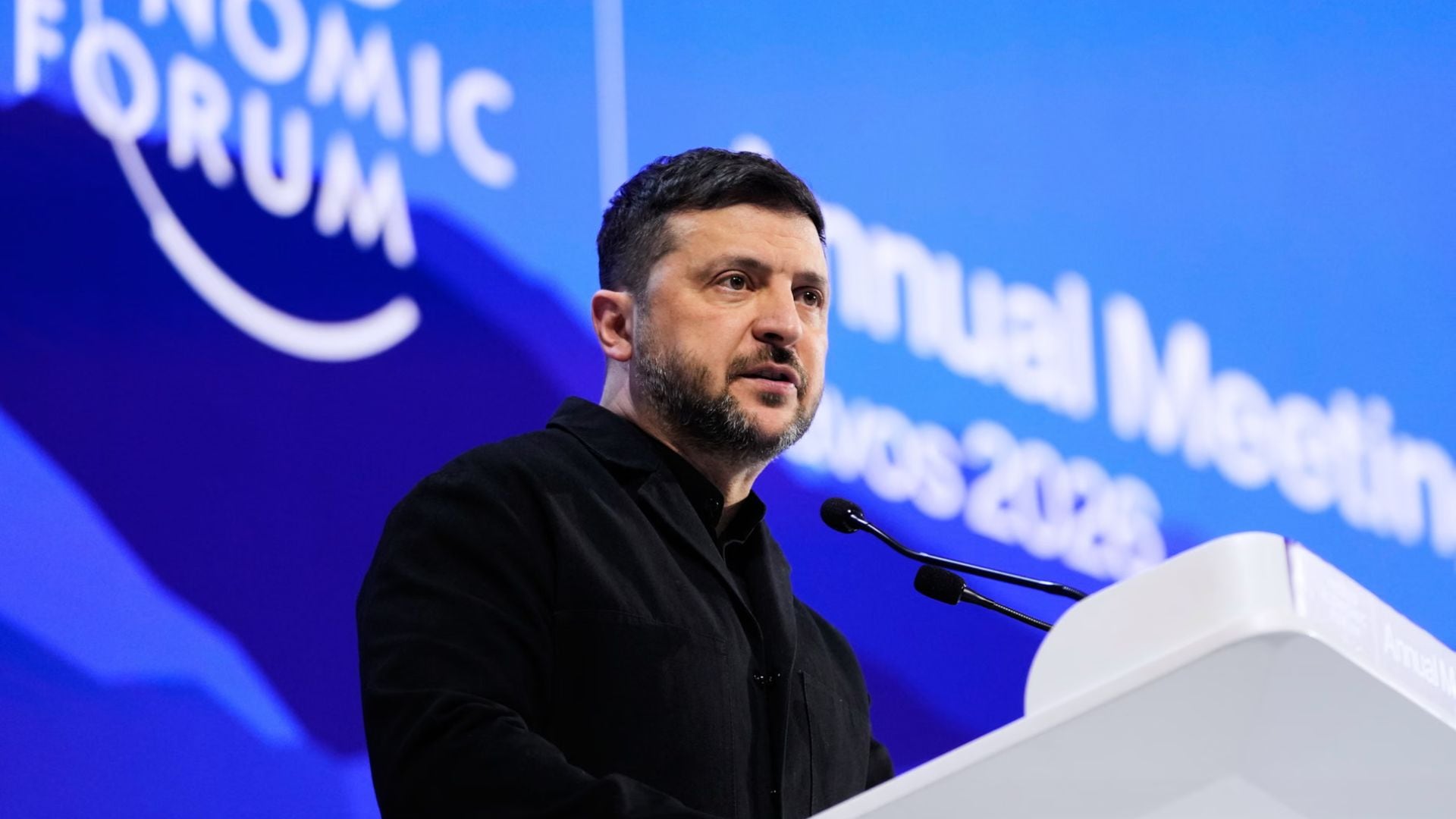 Zelenski fue con todo contra sus homólogos europeos en el Foro de Davos