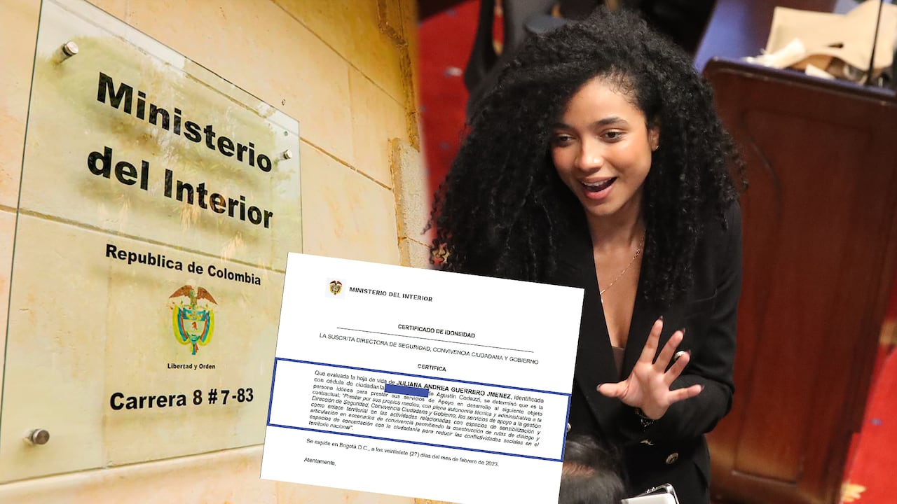 Juliana Guerrero, pese a no tener título ni experiencia, recibió dos contratos con el Ministerio del Interior.