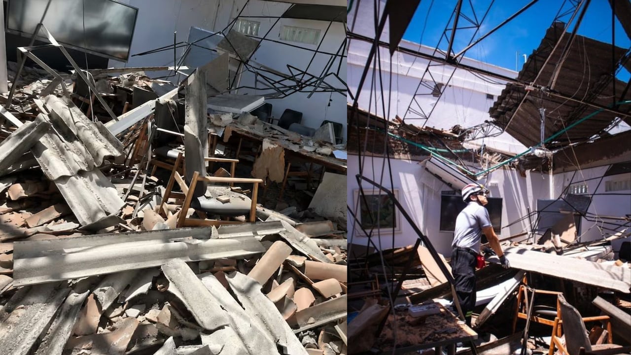 El impacto del terremoto sobre la sede del Instituto para Niños Ciegos y Sordos del Valle.