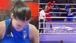 Angela Carini, boxeadora italiana, rompió en llanto tras retirarse de los Juegos Olímpicos