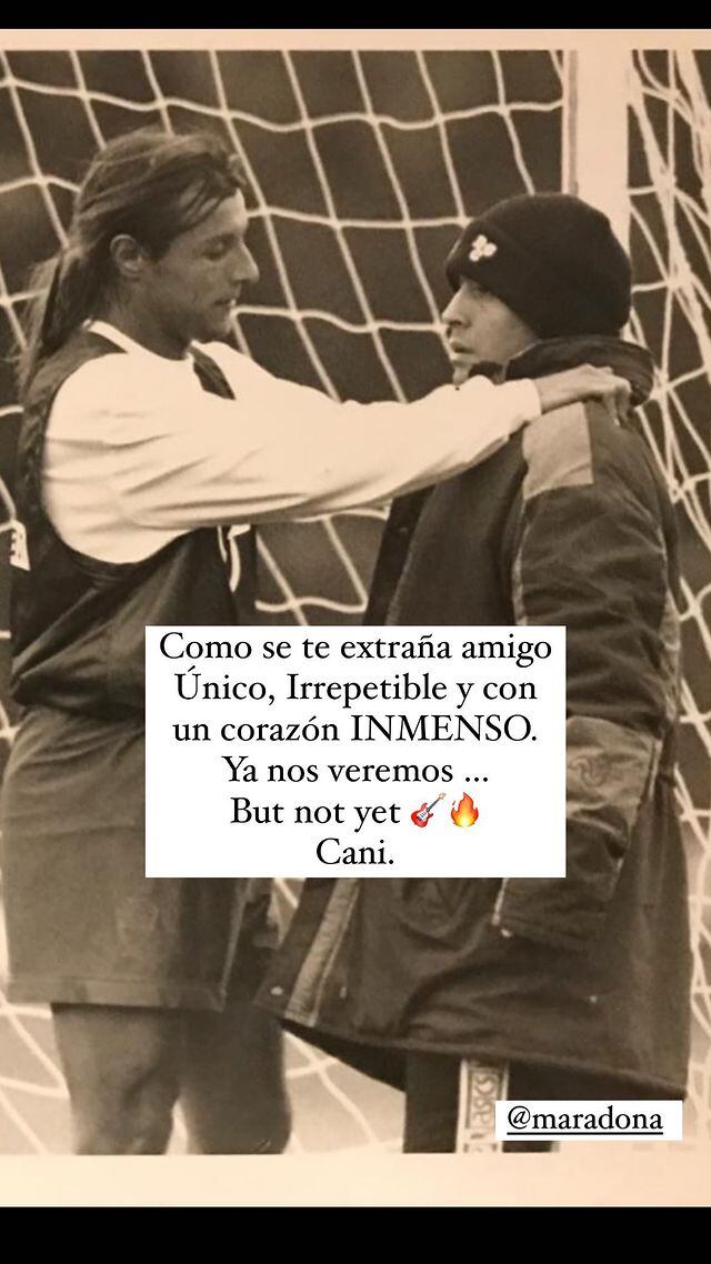 Caniggia recordó a Maradona en su cumpleaños
