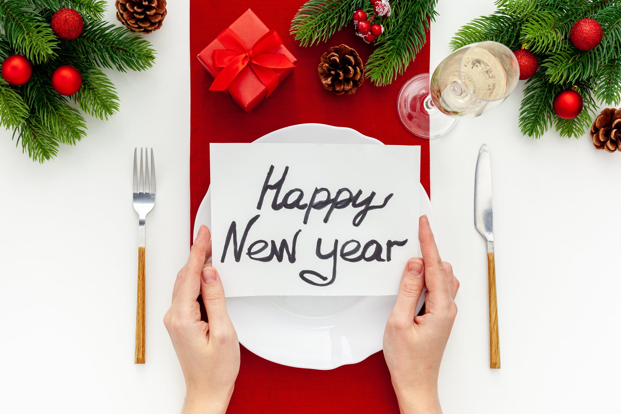 Decoración para la cena de Año Nuevo