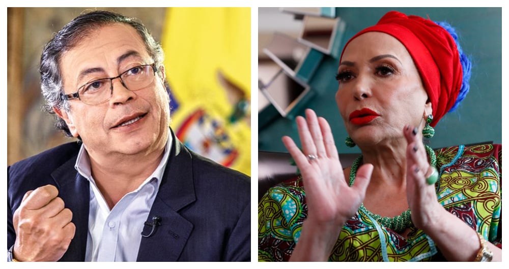 El presidente Gustavo Petro y la senadora Piedad Córdoba