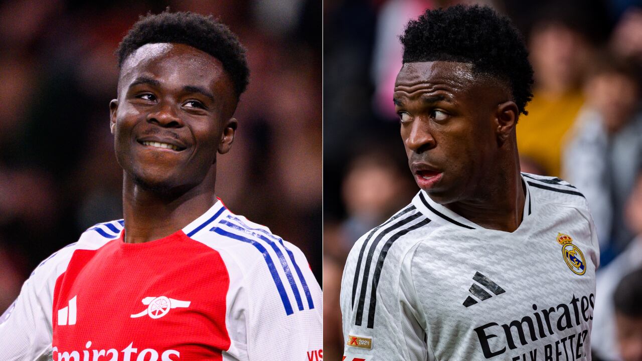 Bukayo Saka y Vinicius Jr, grandes figuras del duelo entre Arsenal y Real Madrid