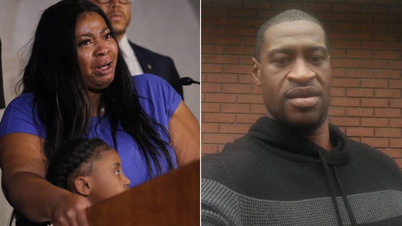 La mujer mantenía abrazada a su hija de seis años mientras daba su primera declaración a la prensa.