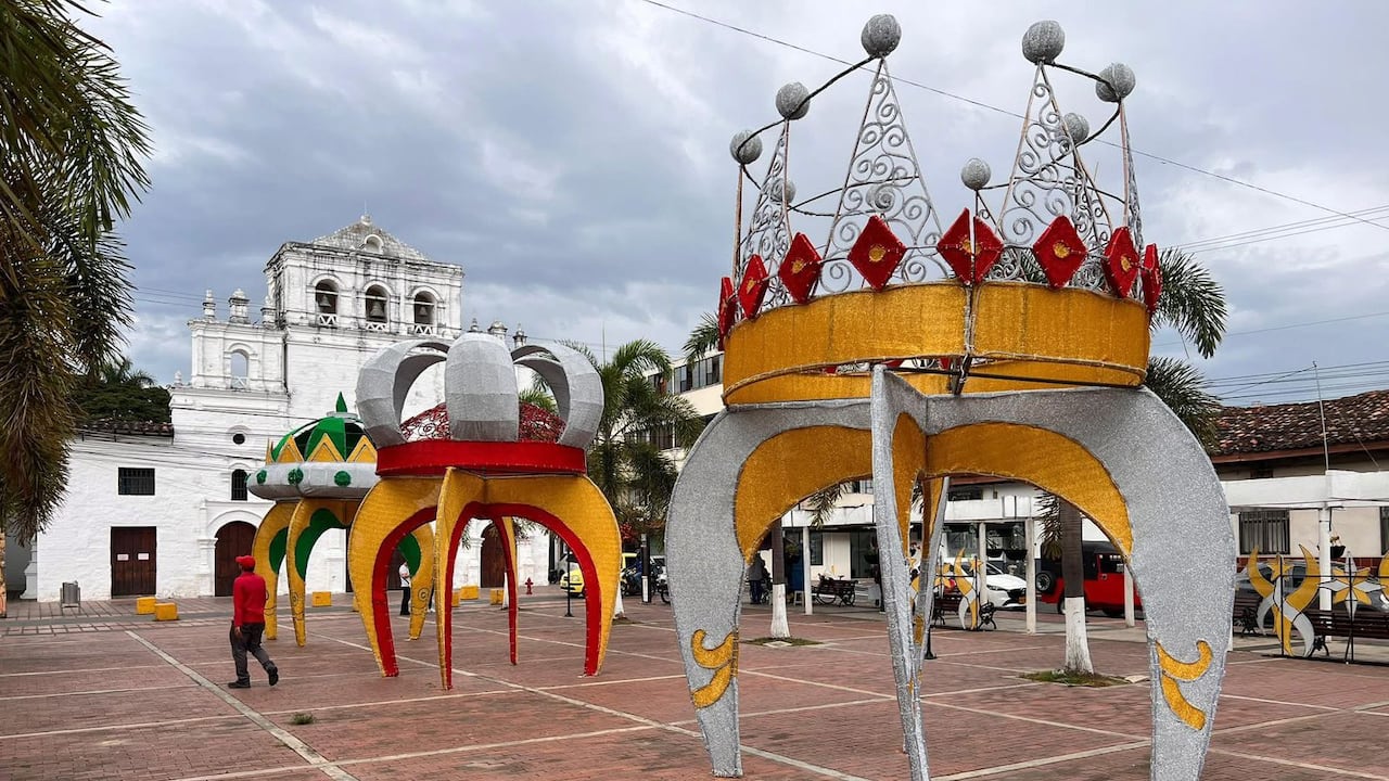 Alumbrado navideño en Cartago, norte del Valle del Cauca