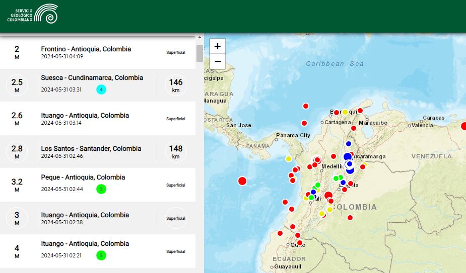 La mayoría de sismos que se registran en Colombia ocurren en el Pacífico y Santander.