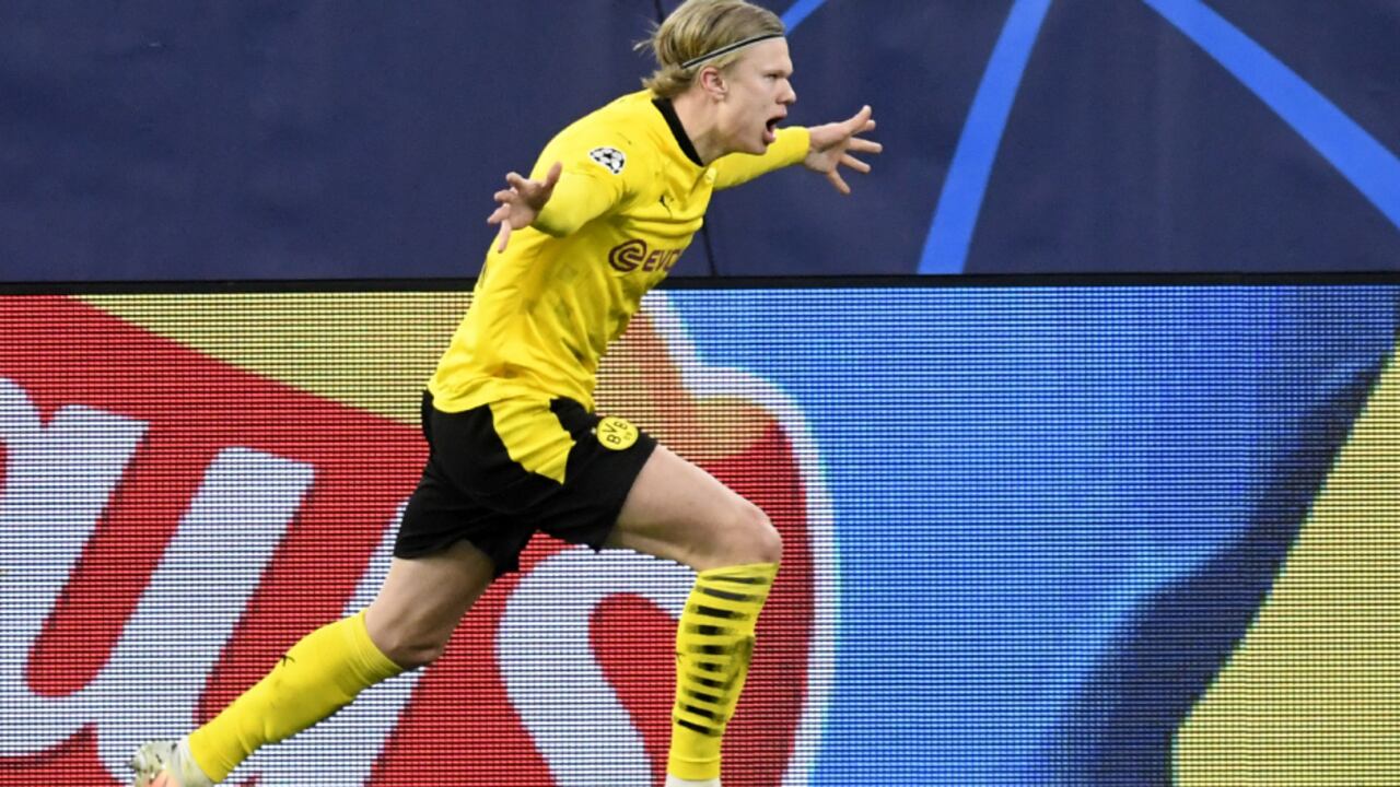Erling Haaland la máxima figura de Borussia Dortmund ante Sevilla. Foto: AP/Bernd Thissen