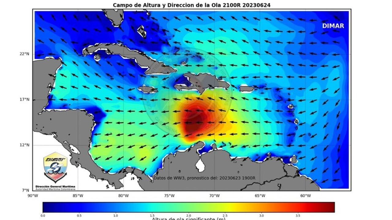 Dimar mantiene su vigilancia a la tormenta tropical Bret.