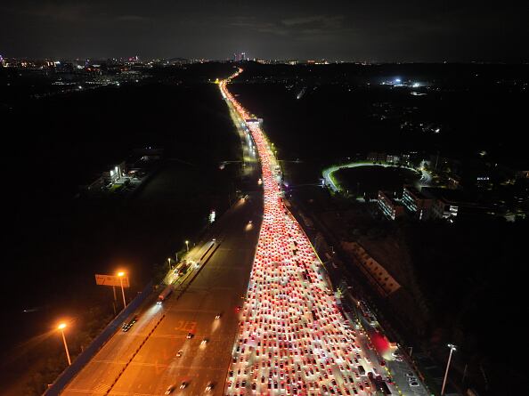 La semana de vacaciones para celebrar el Día Nacional de China, produjo más de un millón de viajes por carretera.