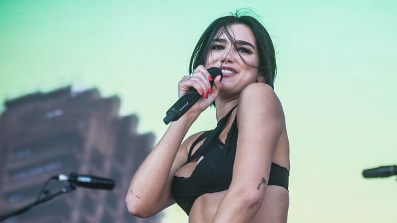 BERLIN, GERMANY - SEPTEMBER 09: British singer Dua Lipa performs live on stage during the first day of the Lollapalooza Berlin music festival at Olympiagelände on September 9, 2018 in Berlin, Germany. (Photo by Gina Wetzler/Redferns)