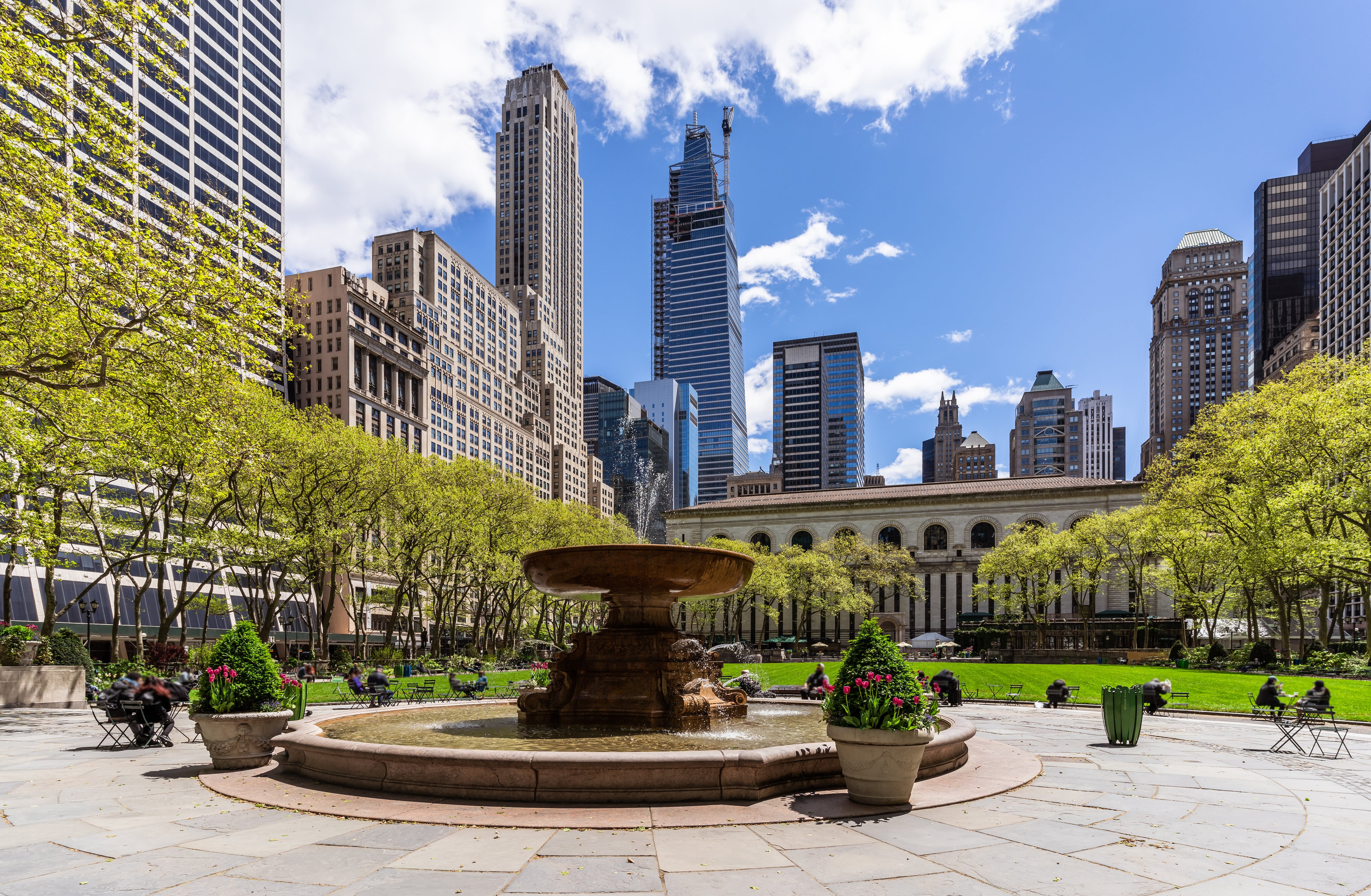 Vista del horizonte de Bryant Park - Nueva York