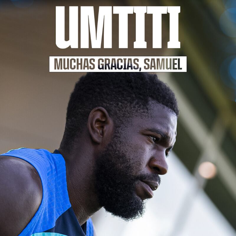 Mensaje de despedida del Barcelona a Samuel Umtiti.
