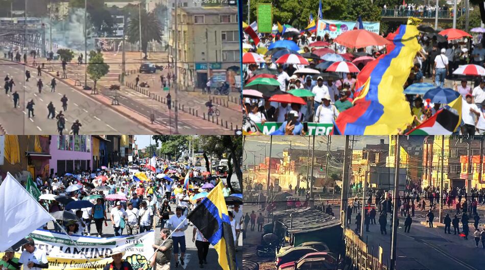 Movilizaciones y afectaciones en Colombia en el marco del paro nacional.