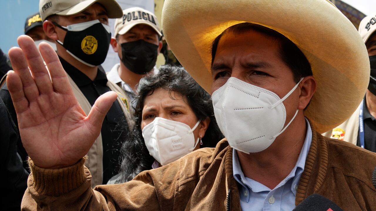 Pedro Castillo, candidato presidencial. (AP Photo/Martin Mejia)