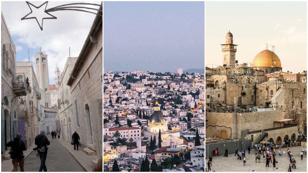 Belén, Nazareth y Jerusalén
