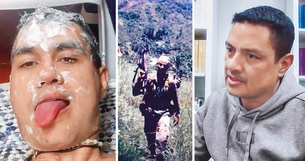 Óscar Hernán Monsalve, hermano mayor de Juan Guillermo, desmiente todo lo que su familiar ha dicho contra el exmandatario. Reconoce la foto del camuflado, pero, según él, fue tomada con un uniforme del Ejército. “Una cosa de culicagados”, afirma.