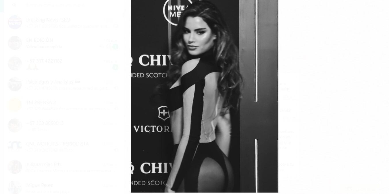 La modelo Ariadna Gutiérrez lució un traje de la casa Muglier en un evento en México