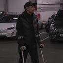 Luis Díaz llegando al estadio de Anfield para presenciar el juego de Liverpool ante Leicester.