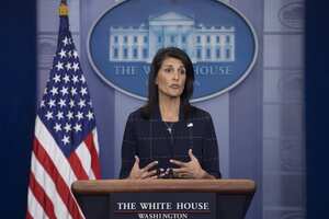 Nikki Haley, embajadora estadounidense ante la ONU.