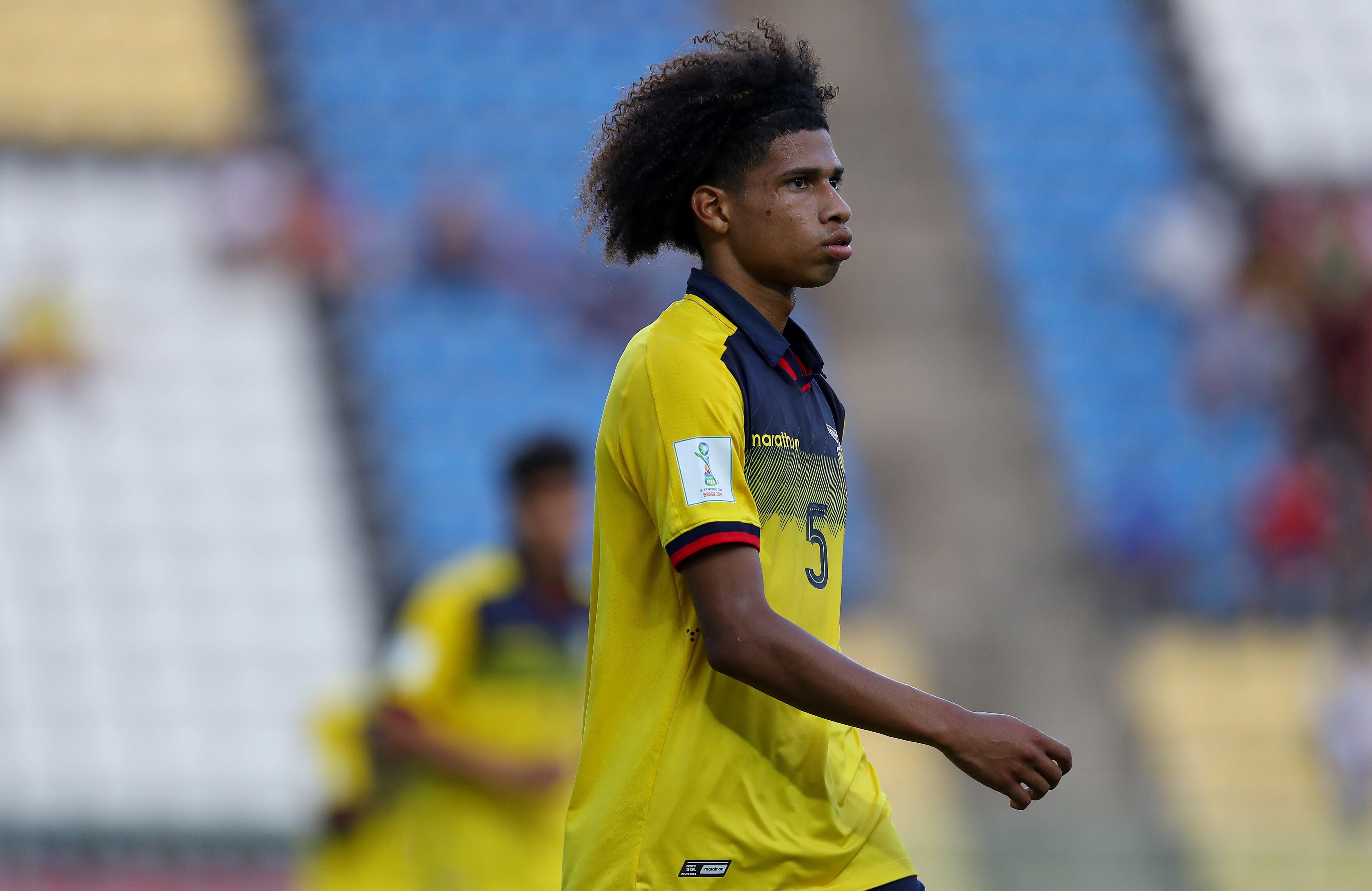 VITORIA, BRAZIL - NOVEMBER 07: Marco Angulo of Ecuador is seen during the FIFA U-17 World Cup Brazil 2019 round of 16 match between Ecuador and Italy at Estadio Kleber Andrade on November 07, 2019 in Vitoria, Brazil. (Photo by Maddie Meyer - FIFA/FIFA via Getty Images)