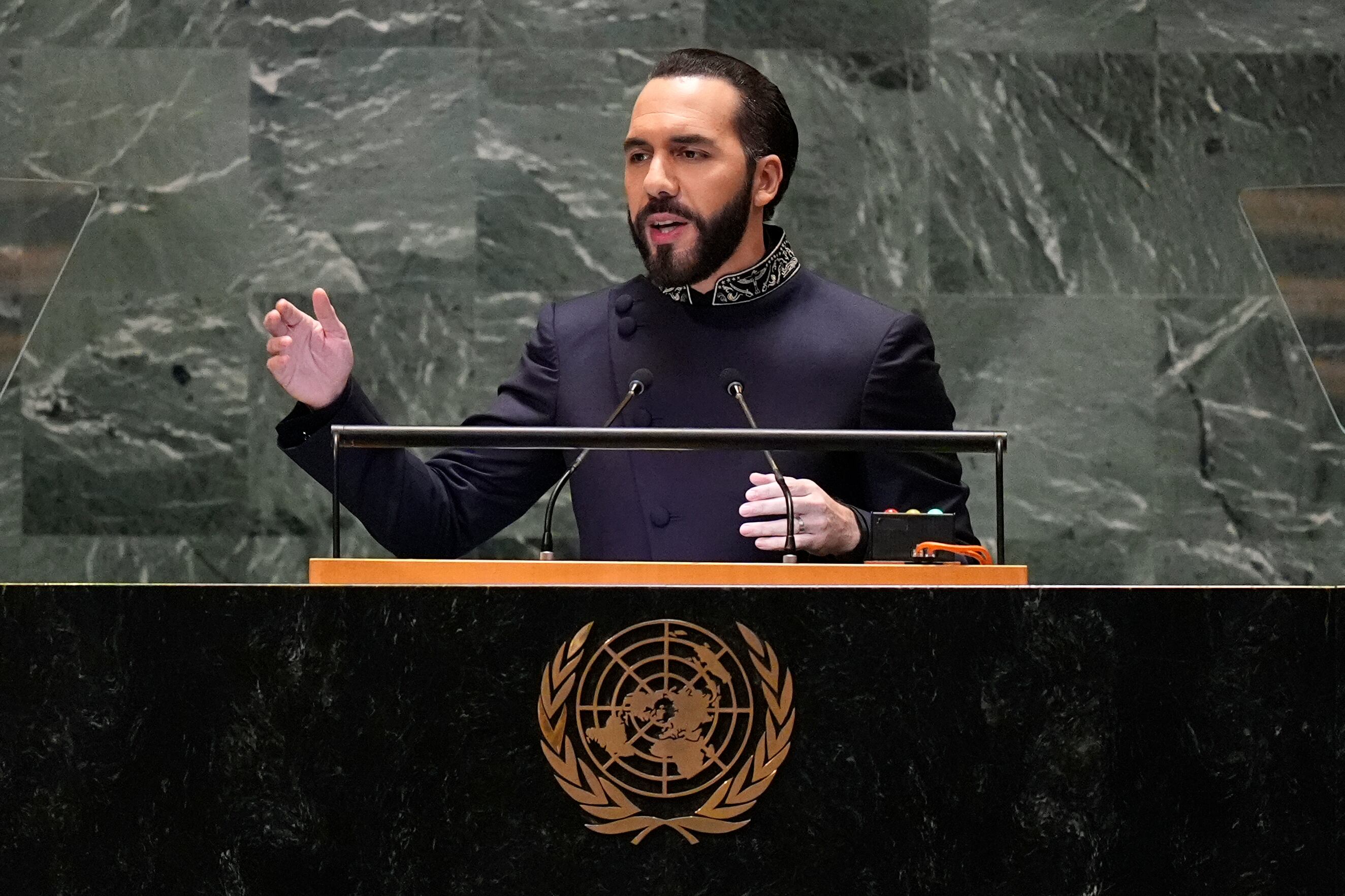 Nayib Bukele en congreso de la ONU