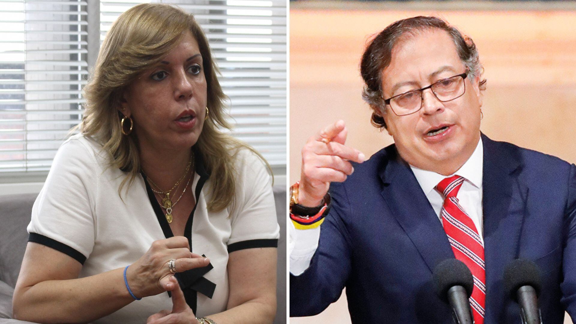 Gustavo Petro y Clara Luz Roldán