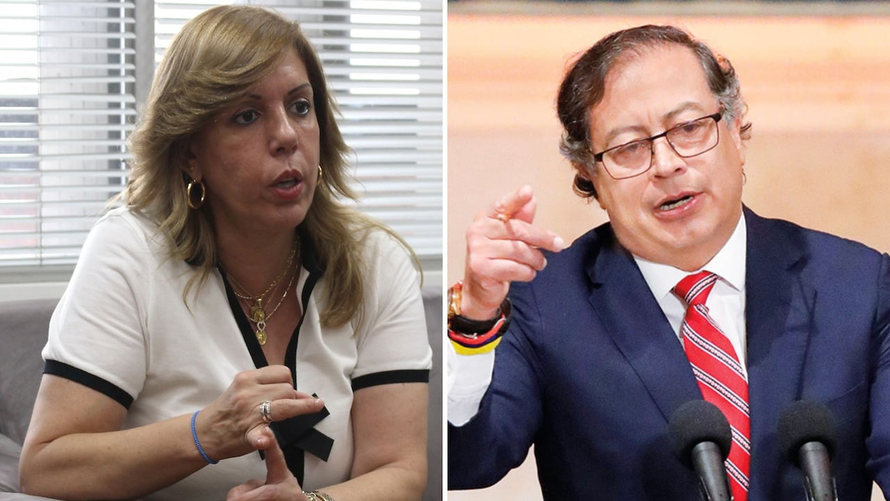 La gobernadora del Valle del Cauca, Clara Luz Roldán y el presidente de Colombia, Gustavo Petro.