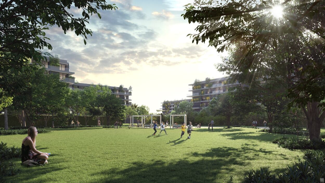 Un gran parque central será el eje de toda la comunidad de morros park.