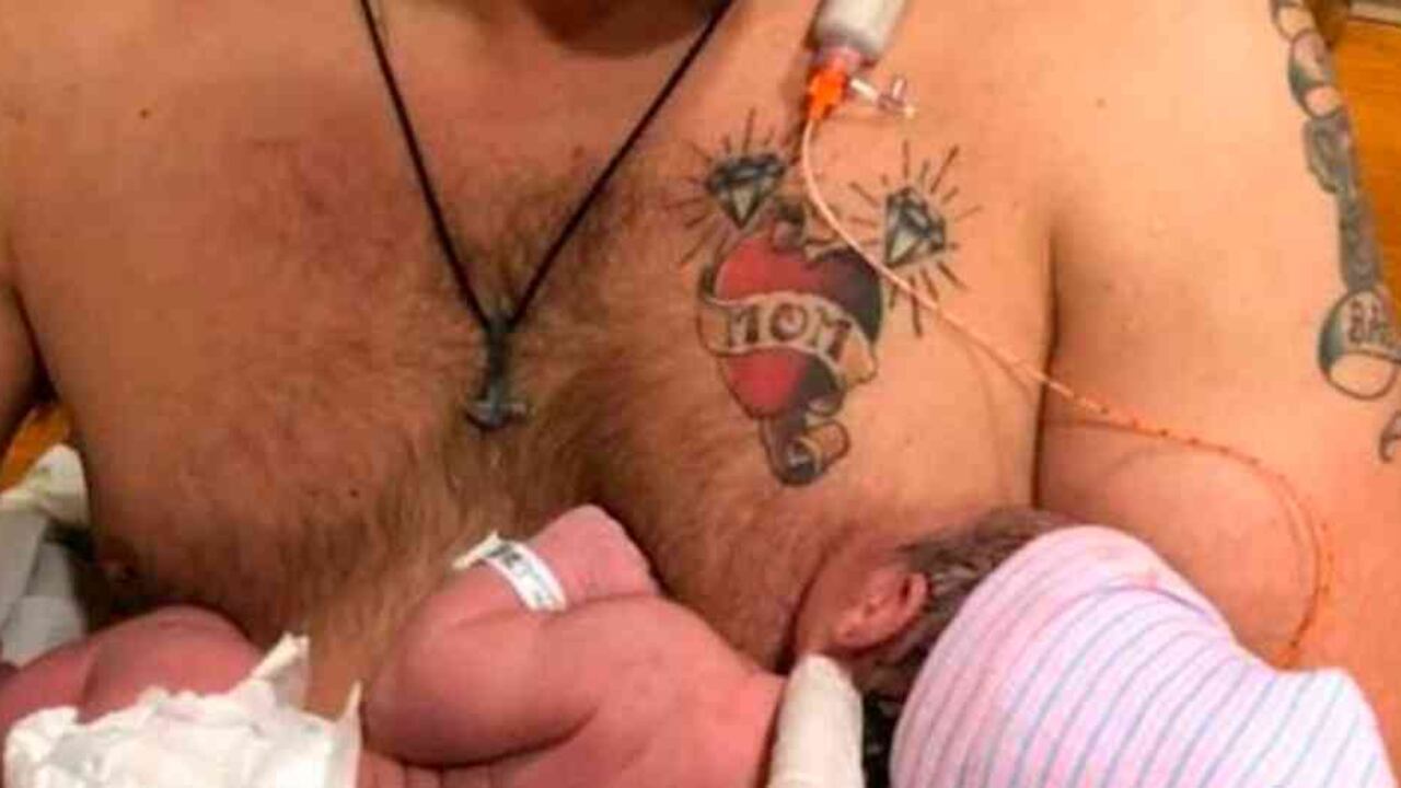 Maxamillian Neubauer se vio impulsado a hacer algo que nunca pensó: "amamantar" a su hija.