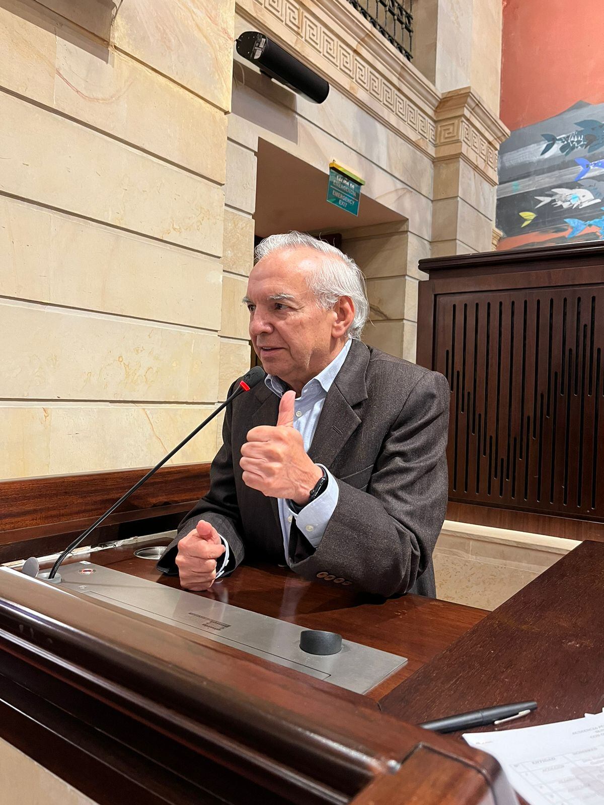 Ricardo Bonilla, ministro de Hacienda, en audiencia pública sobre ley de financiamiento.
